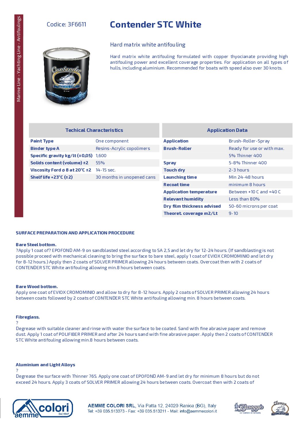 Contender STC White pdf Skippers Line Antifouling Contender STC 2.5 L - Image 2