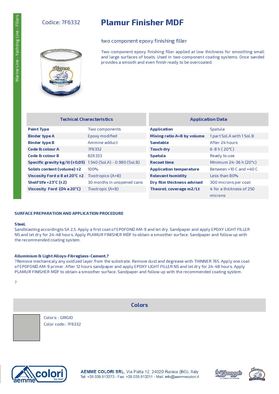Plamur Finisher MDF pdf Skipper's Plamur Finisher MDF Sol A +B 0.500 ml - Image 5